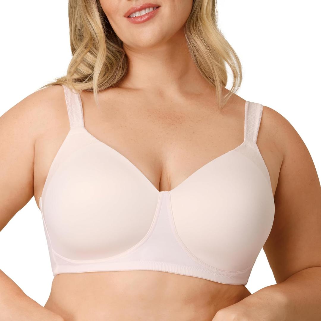 Playtex Women's Wireless Bra, Full Coverage, Moisture-Wicking, 4750 (Beige), 36DDD