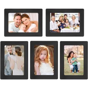 FYY Picture Frame 4x6, 5 Pack Magnetic Photo Frames for Refrigerator, Magnetic Picture Frames suitable for Fridge, Dishwasher, Locker and Office Cabinet, Horizontally or Vertically