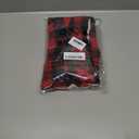 Malier Dog Winter Coat, Classic Plaid Fleece Dog Cold Weather Coats Pet Jacket with Pocket, Windprood Warm Coat Vest Pet Clothes Apparel for Small Medium Large Dogs (Red, Large)