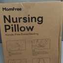 Nursing Pillow for Standing/Sitting Use- Springy Memory Foam for Support & Comfort, Large Breast Feeding Pillow - Safety Fence, Adjustable Waist Belt and Support Backrest, Removable Cover with Pocket, Light Gray