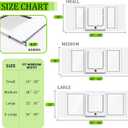 Cat Door for Window, Aluminum Cat Door Window Insert with 4 Secure Lock Modes, Magnetic Closure for Cats, Fit Window Width 24"-28", White, Small