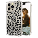 ENDIY Compatible for iPhone 15 Pro Max Cases with Design, Cute Transparent Designer Phone Case for Women Girls Girly with Heavy Duty Protective Bumper (Clear Leopard Cheetah)