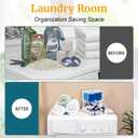 2-Compartment Acrylic Storage Container, Laundry Pods and Dryer Sheet Dispenser, Clear Dishwasher Pod Holder with Lid