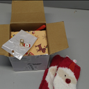 Sliner 4 Pcs Santa Mug Gifts Set Include Christmas Coffee Mugs 17 oz with Red Spoons Funny Winter Fuzzy Socks Mini Santa Claus Keychains Hot Chocolate Cup for Women Men Xmas Holiday Birthday Gifts