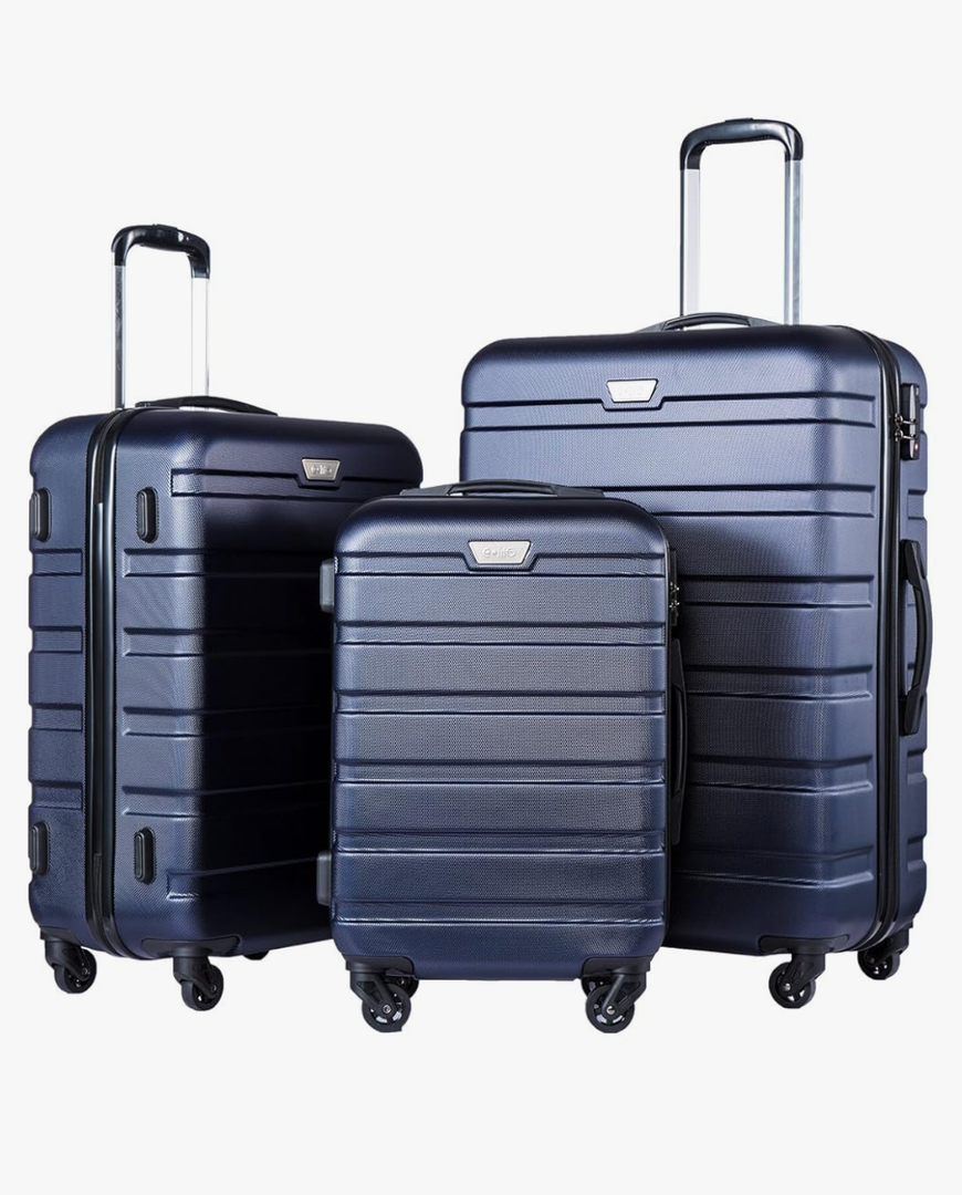 Coolife Luggage 3 Piece Set Suitcase Spinner Hardshell Lightweight TSA Lock