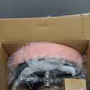 KKTONER PU Leather Round Rolling Stool with Foot Rest Swivel Height Adjustment Spa Drafting Salon Tattoo Work Office Massage Stools Task Chair (Pink)