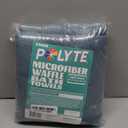 POLYTE 380 GSM Microfiber Oversize Quick Dry Lint Free Waffle Bath Towel for Body, 60 x 30 in, Set of 2 (Green)