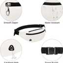 Viqueen Fashion Large Fanny Waist Pack Crossbody Belt Bag for Women and Men,Lightweight Bag with Zipper and Pockets for Running and Sports,Water Resistant,Hands Free Phone Carrying(Beige)