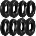 4 Sets 13'' 4.00-6 Replacement Tire and Inner Tube Set Heavy Duty 4.00-6 Tire and Wheel with TR13 Straight Valve Stem and Ribbed Treads, for Wheelbarrow Trolley Garden Wagon Wheels