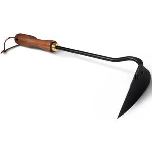 ROYTOA Triangle Hand Hoe, Heavy Duty Stainless Steel Weed Puller and Weed Remover Gardening Tool with Walnut Handle for Weeding, Soil Loosening and Cultivating