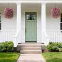 Artificial Hanging Baskets Outdoor, 4 Bundles Artificial Hanging Flowers Outdoors Spring Summer Decoration, No Fade Realistic Fake Hanging Baskets for Porch Patio Balcony Home Yard Decor
