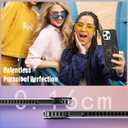 (2in1 for iPhone 14 Pro Case Sun Moon Stars for Women Girls Phone Cases Space Planets Golden Star Design Cute Aesthetic Soft TPU Bumper Fashion Unique Cover+Ring Holder for 14Pro 6.1"