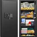 29.53" Tall Wall Safes Between the Studs 16" Centers, Heavy Duty Combination Lock in Wall Safe with 3 Removable Shelf, Hidden Safe for Money, Jewelry, Document, Passport