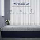 4 Inch Firm Mattress Topper Queen, Cooling Gel Memory Foam Mattress Topper for Back Pain Relief, High Density Ventilated Bed Topper with Breathable Cover & Non-Slip Straps, CertiPUR-US