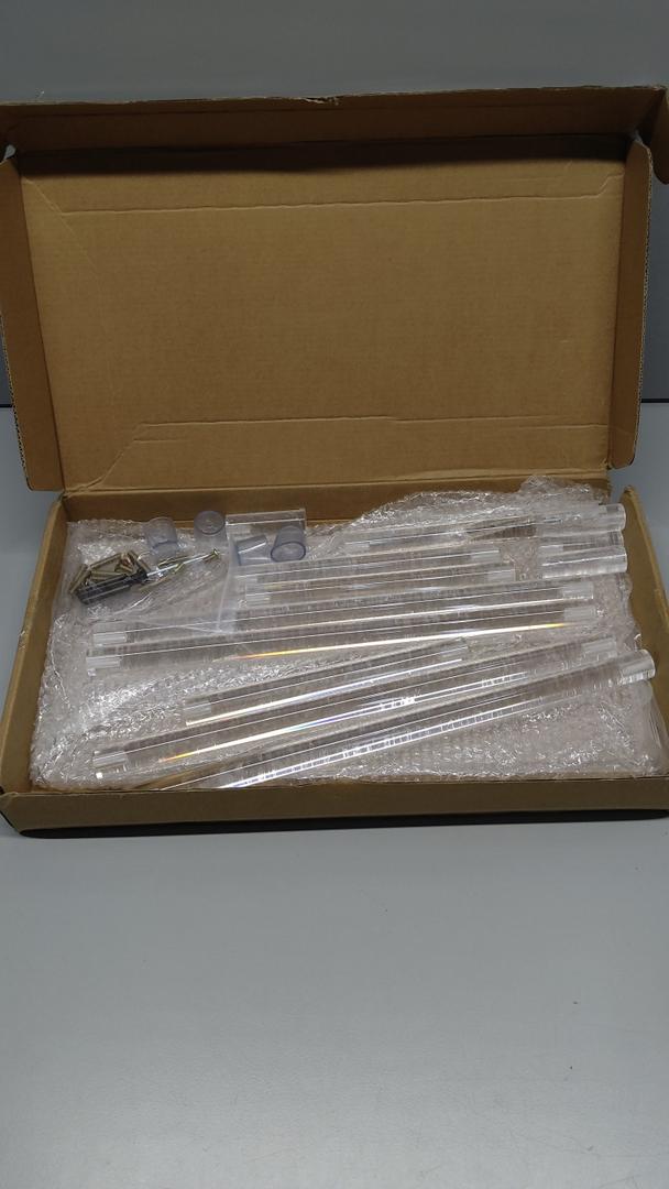 Clear Acrylic Narrow Side Table for Small Spaces, 15.7" L x 7.87" W x 24.6" H, 3 Tier Rectangle Slim End Table Nightstand, Small Skinny Bedside Table for Living Room, Bedroom, Bathroom