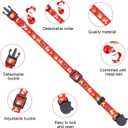 2 x 2pcs Christmas Cat Collar, Cat Collar with Bells Santa Claus and Snowflake Pendant Cat CollarBreakawayAdjustable Kitten Puppy Collarfor Pets Supplies