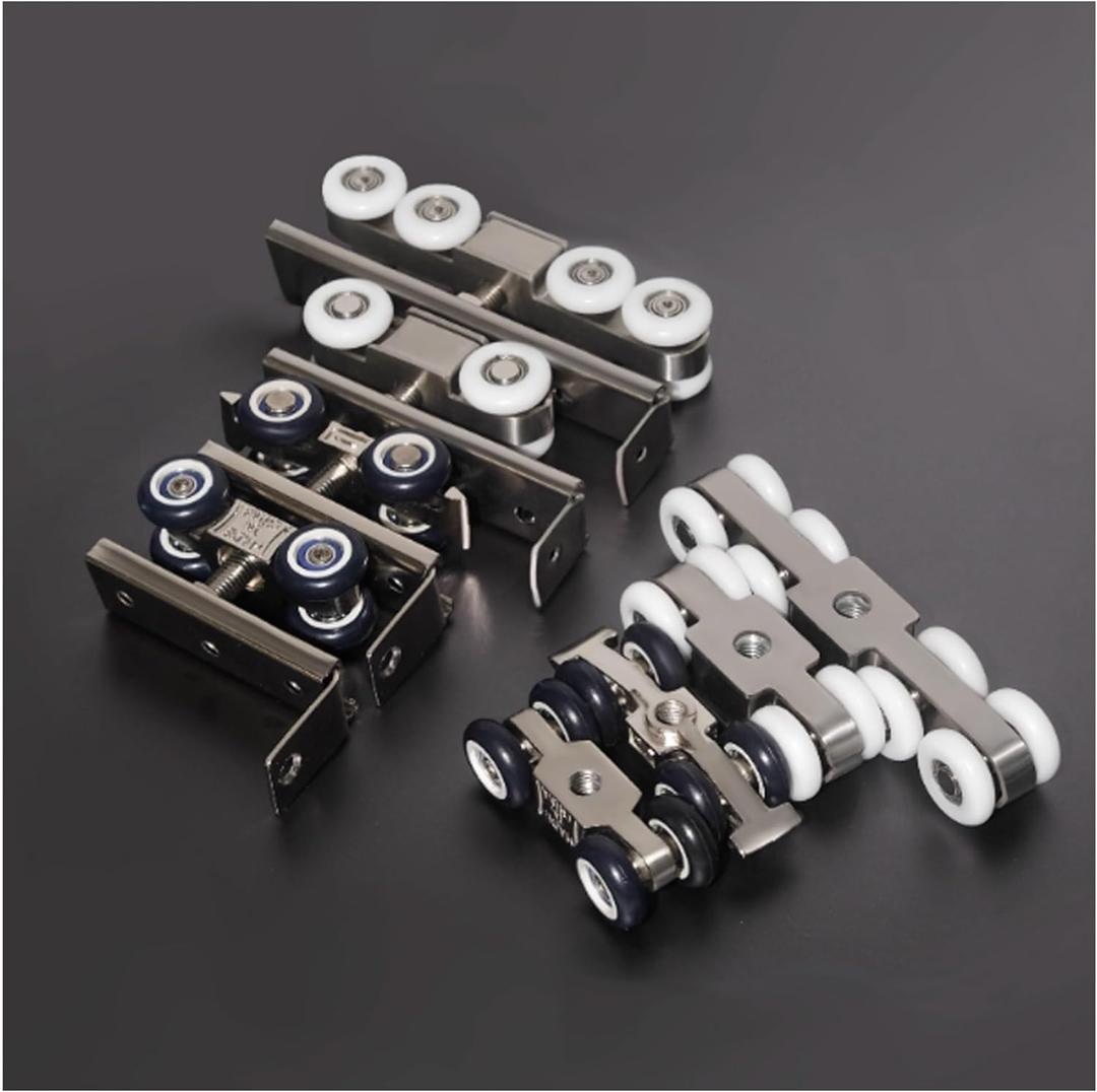 4/8-Wheel Stainless Stee Hanging Wheel Suitable fo Sliding Doors in Halls and Kitchen cabinets wadrobe Sliding DoorWheel 26mm/1"(8 Rounds)
