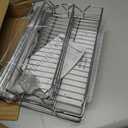 OCG Under Sink Cabinet Organizer Two Tier Pull Out Shelf (11.75W x 17D), Under Sink Sliding Shelf for Kitchen Bathroom Cabinet 2 Tier Chrome