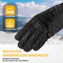 Winter Skiing Gloves for Men & Women, Waterproof ThermalTouchscreen Lightweight with Non-Slip Grip for Cycling Running in Cold Weather