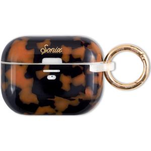Sonix Case for AirPods Pro 2 & Pro 1 (1st/2nd Gen) - Hard Shell Cover with Keychain, Wireless Charging | Brown Tort