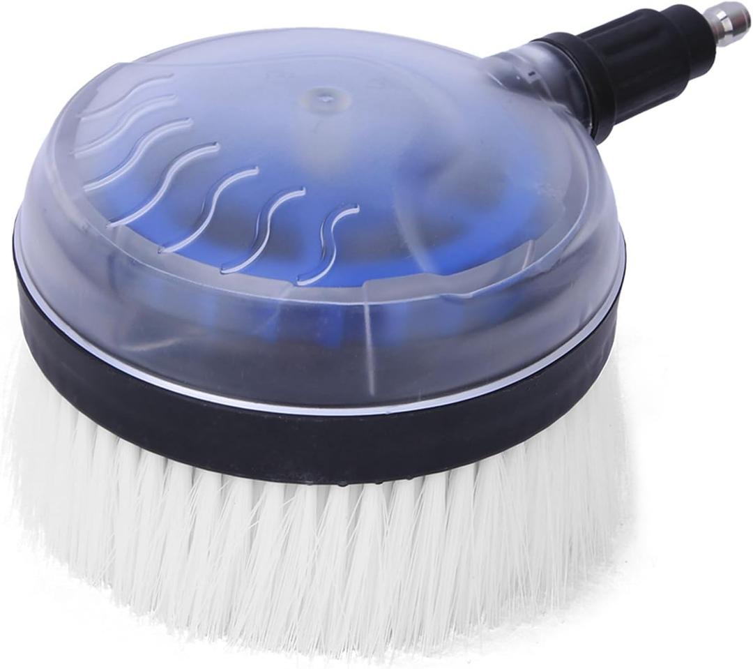 Rotary Wash Brush,Pressure Washer Brush,360-Degrees Fan Shaped Power Washer Attachments for High Pressure Water Gun 1/4 Quick Connector Car Pressure Washer Rotating Brush