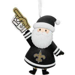 Hallmark NFL New Orleans Saints Santa Fan Christmas Ornament, Gifts for Sports Fans