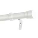 Heavy Duty Curtain Rods for Windows 16-121 Inches 1 Inch Diameter Adjustable Curtain Rod Modern Decorative Drapery Rods Easy Installation Telescoping Window Single Curtain Rod (White, 16-121")