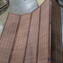 5 Panel Bamboo Room Divider and Folding Panel Screen,Bamboo Panel Divider for Room Separation,Brown,67" H x 76.75" W