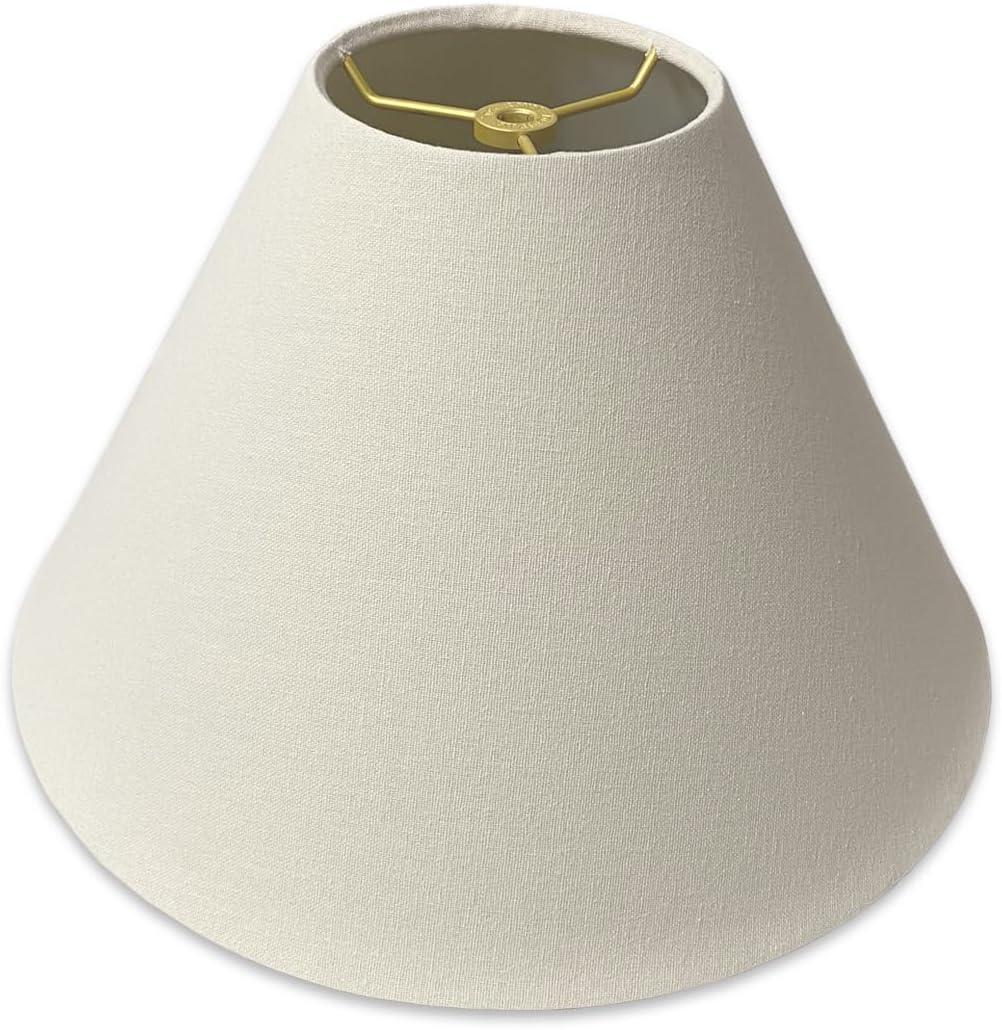 Royal Designs, Inc. Coolie Empire Hardback Lamp Shade, HB-607-16LNWH, Linen White, 6 x 16 x 10