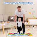 FOKI Floor Piano Mat for Toddlers, Sensory Educational Dancing Musical Keyboard Carpet Toy, Animal Sounds Touch Playmat Blanket, for 1 to 5 Years Old Boy and Girl