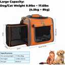 New Dog Bike Basket - Premium Dog Basket for Bike, Secure Pet Basket for Rides with Safety Strap, Dog Carrier Backpack Carrier with Dog Bowl by Luniko Shop (Orange)