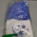 Tiamon 3 Pack Christmas Hand Towels for Bathroom Set Cotton Embroidered 13.7'' x 29.5'' Xmas Snowflake Dish Tea Fingertip Towel Cloths Decorative for Winter Holiday Kitchen Bath Gift(Blue,Snow)