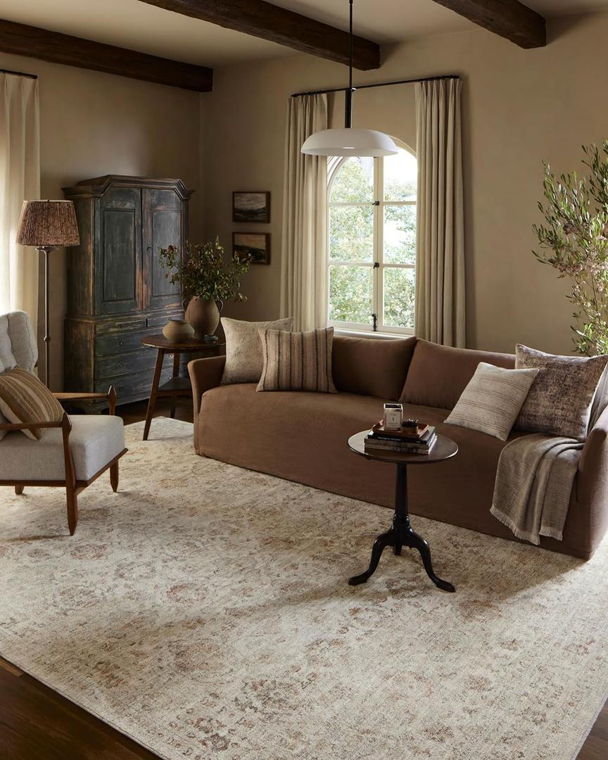 Loloi Amber Lewis Honora Collection HON-03 Beige/Spice 7'-10" x 10' Area Rug