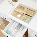 Annova Desk Top Organizer Tray for Office Organization - Metal Mesh - Storage Tray with Dividers for Pens, Desktop Accessories, Bathroom, Kitchen, Makeup and Office Supplies (Large, White)