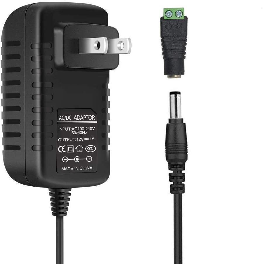 inShareplus 12V 1A 12W LED Power Supply, Wall Mounted AC/DC Switching Power Supply, AC 100-240V to DC 12 Volt Adapter, Charger, Transformer for LED Strip Light with 5.5/2.1 DC Female Barrel Connector
