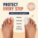 Dr. Fredericks Original Soft Gel Toe Caps - 12 ct - Doctor-Developed Toe Protectors for Ingrown Toenails, Blisters, Corns & Calluses - Toe Sleeves for Pain Relief & In-Shoe Comfort - White, Large