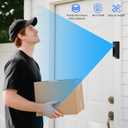 Adhesive Door Mount Compatible with Eufy Doorbell E340/Wyze Duo Cam Doorbell, No-Drill Mounting Bracket for Eufy E340, Not Blocking Doorbell Sensor, Apartment Door Bell Kits for Wyze Doorbell Camera