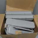 FOODLE Wheat Straw Dinnerware Set - BPA Free & Safety Tested - Microwave & Dishwasher Safe - Perfect for Picnic, Dorm, RV Dishes - Camping Plates Cups and Bowls Set - Great for Kids & Adults - For 4 (Gray)