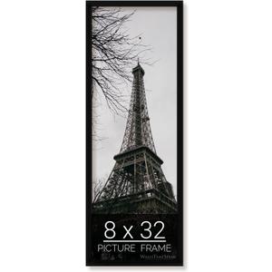 wallsthatspeak 8x32 Black Picture Frame for Puzzles Posters Photos or Artwork
