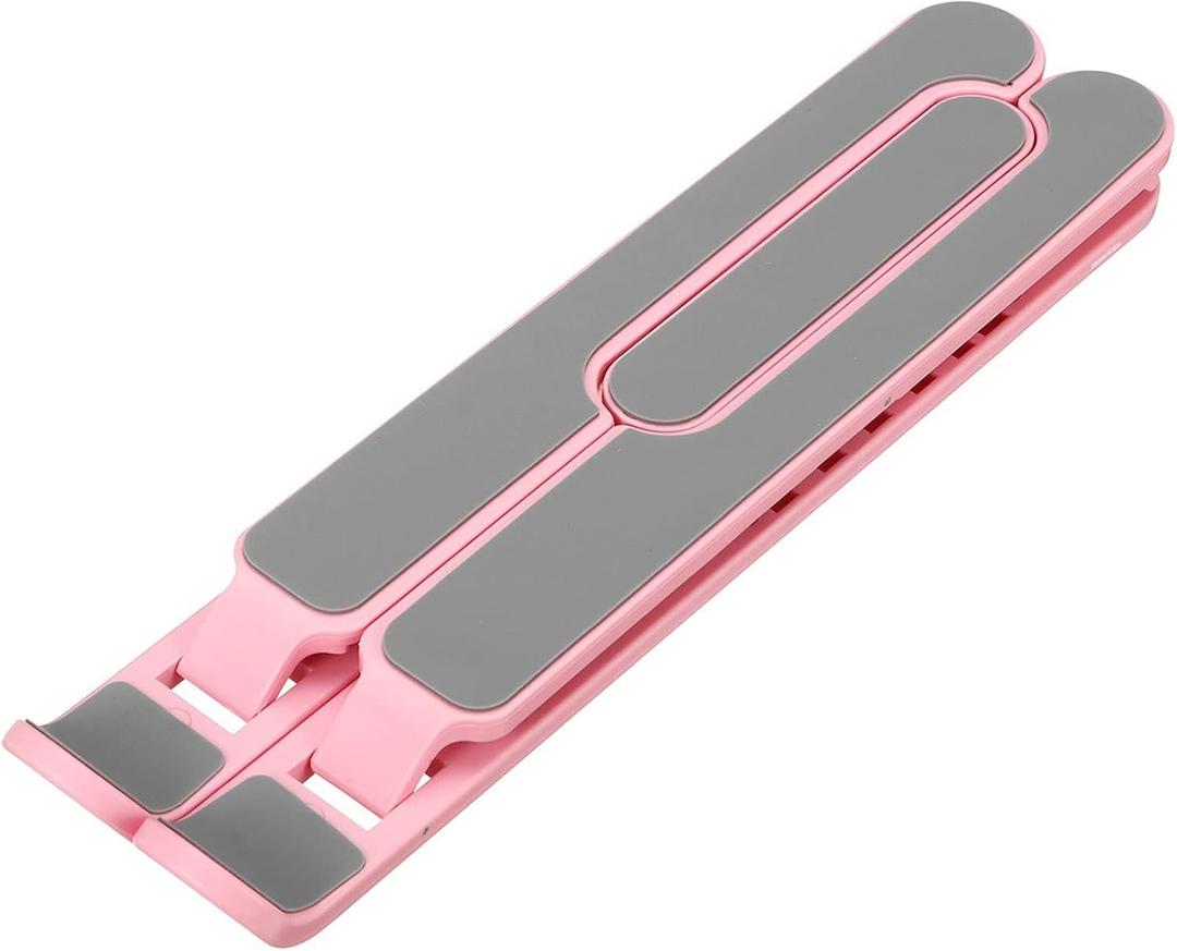 Foldable Laptop Stand Aluminium Notebook Stand Portable Laptop Holder Tablet Stand Computer Support (Color : Pink)