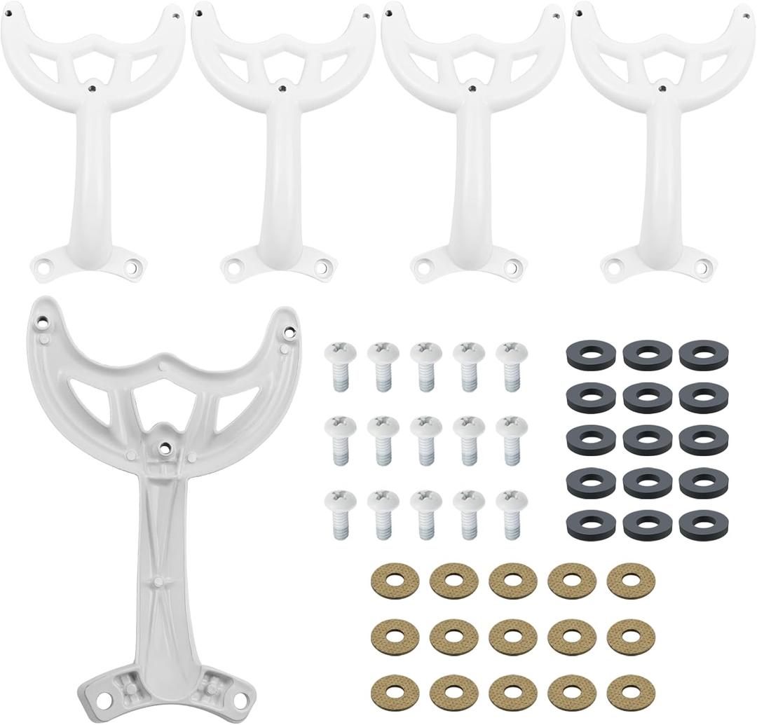 7740600 52-Inch White Finish Replacement Fan Blade Arms Compatible with Westinghouse SL2P, Five-pack, 4.38x6.75x1.38, (Incompatible with 42 inches)