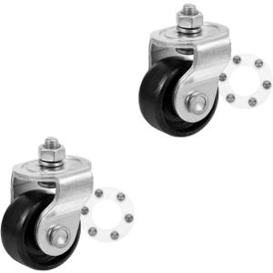 HOMSFOU 2Pcs Trailer Jack Front Wheels Swivel Replacement Heavy Duty Steel Car Jack Accessories 2 Ton Load Capacity for Material Handling and Towing (7.00X5.00X4.00CMx2pcs)