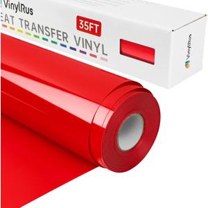 Heat Transfer Vinyl,Red HTV Rolls,12” x 35FT