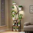 Plant Stand Indoor,8-Tier 65 inch Tall Plant Shelf for Indoor Plants with Grow Light, Plant Shelf with Adjustable Brightness & Timer, Modern Metal Plant Display Rack for Living Room/Patio