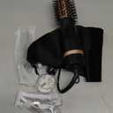 slopehill Mini Travel Dual Voltage Hair Dryer Brush,1000 Watts Hot Air Brush with European Plug, Ionic Hair Dryer and Styler for Women, Oval Barrel 2 Heat & 2 Speed Settings for International Travel (Black)