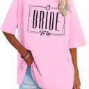 Bride Shirt Bachelorette Crew Shirts - Oversized Future Mrs Bride to Be Tshirt Bridal Party Wedding Casual Tee Tops (M)