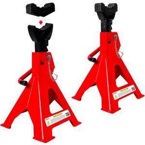 YATOINTO Jack Stands 3 Ton (6,600 LBs), 11.22"-16.54" Adjustable with Double Pin Locking for Reinforced Safety. Car Jack Stand with Extra Rubber Pads for Trucks, Home,Garage,Lifting, 1 Pair Red
