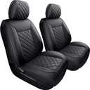 Tomatoman Tacoma Seat Covers Customized for 2005-2025 2026 Truck Sport Gen SR Extended Pro Off-Road Pickup V6, Waterproof Faux Leather Car Cushions(2 PCS Front, Black)