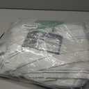 jinchan White Curtains Blue Striped Curtains 84 Inch Length for Living Room Bedroom Window Treatment Modern Linen Look Ticking Stripe Pinstripe Privacy Light Filtering Back Tab Rod Pocket 2 Panels