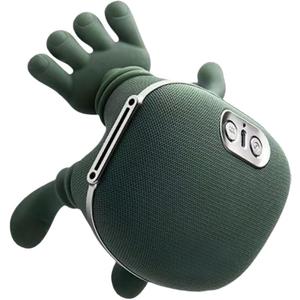 ZoserX - Bionic Heated Massager, Portable Shiatsu Neck and Back Massager, Electric Deep Tissue 4D Kneading Massage, Simulated Human Hand Design for Pain Relief and Muscle Relax (Green)